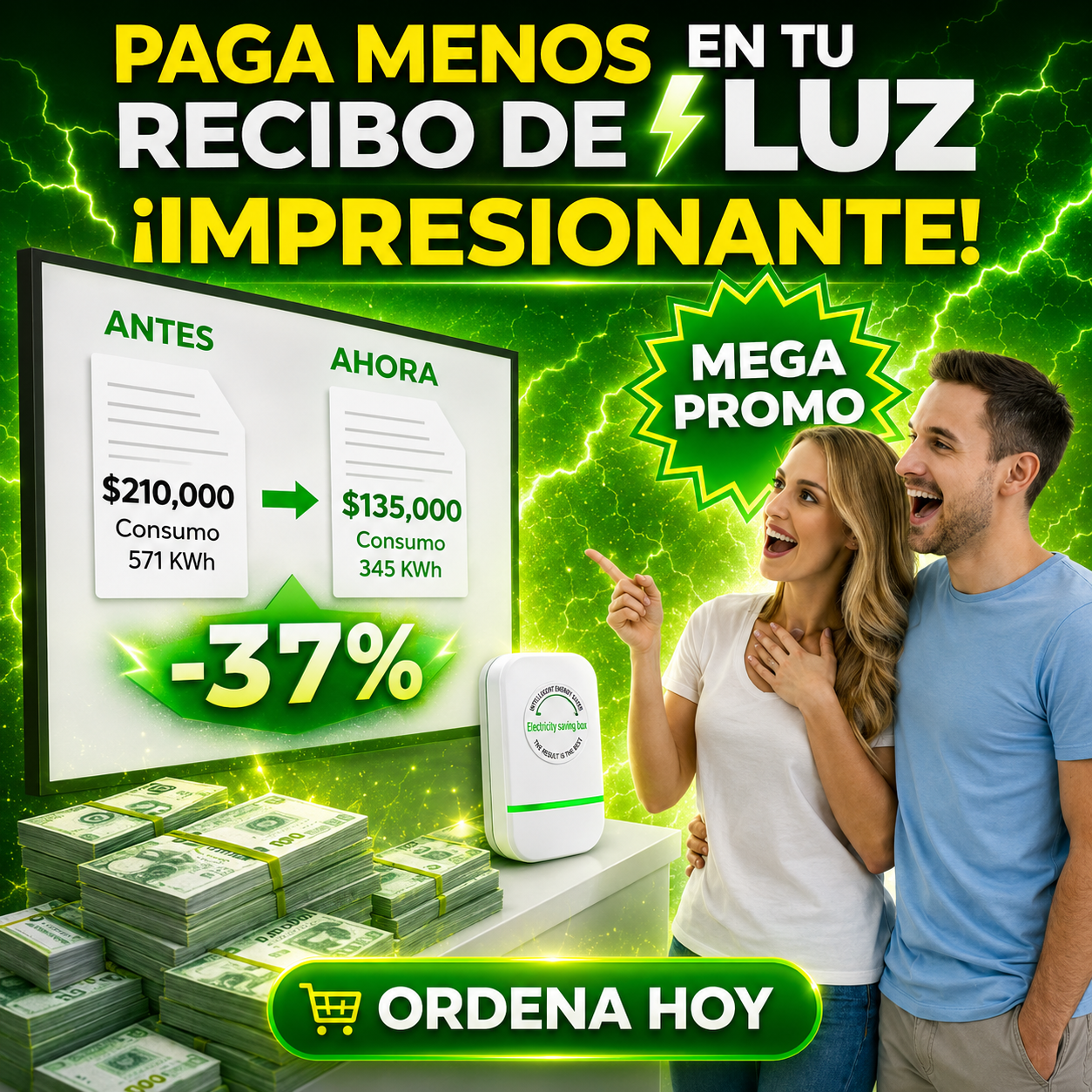 [OFERTA] Compra 1 Ahorrador de Energía y Recibe el 2º GRATIS + Envío Gratis 🎁