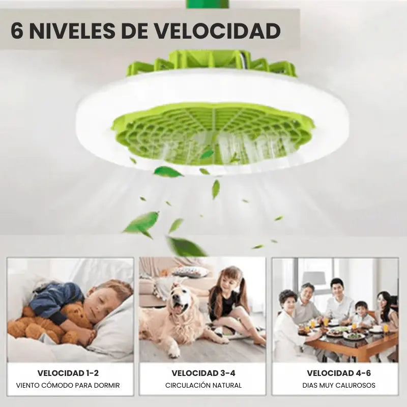 TurboMax™ | Ventilador LED silencioso y súper potente