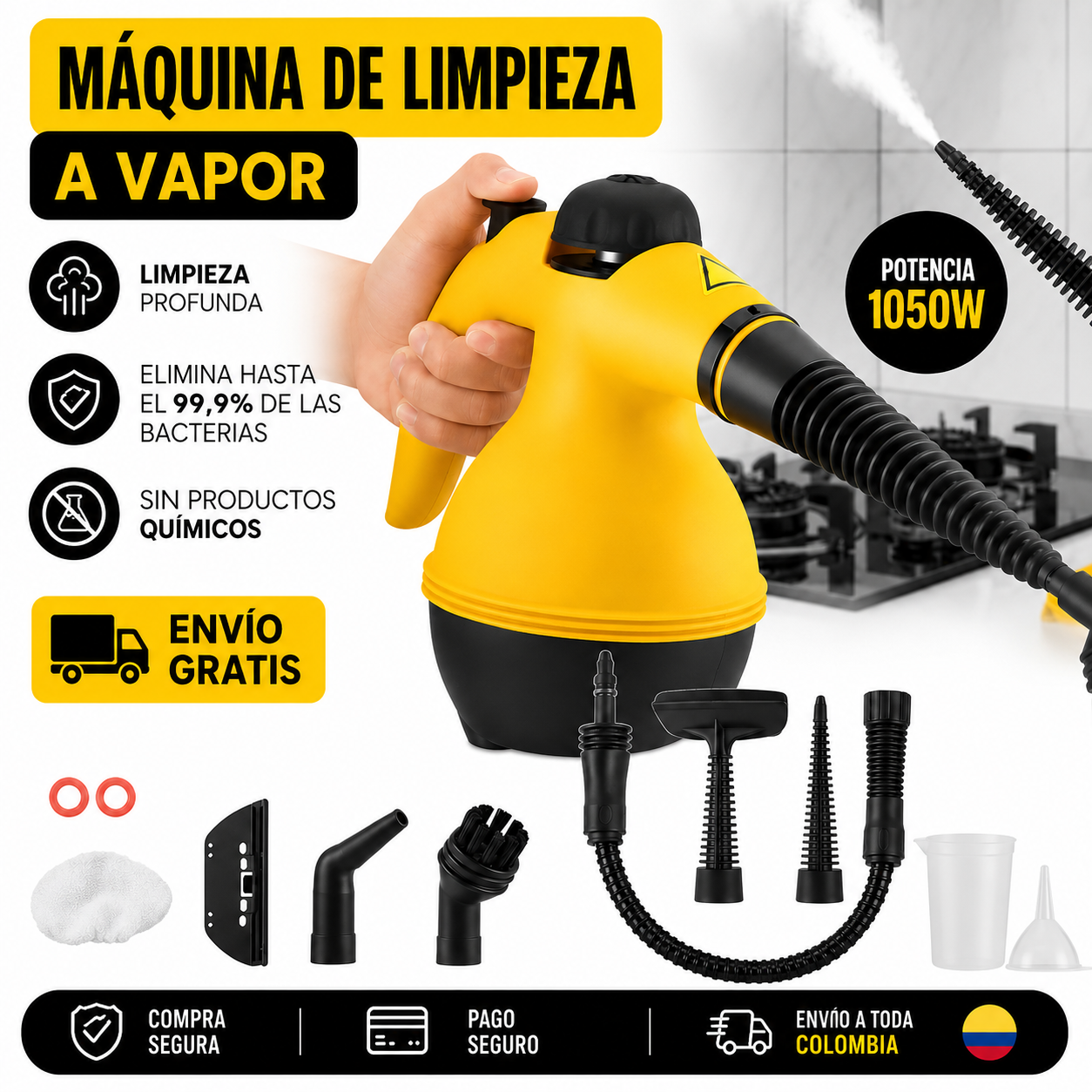 [PROMO] Máquina de Limpieza a Vapor – Elimina Grasa Difícil Sin Químicos 🔥